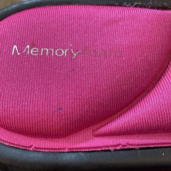 Memory Foam Women's Black and Pink Sandals Size L 10/11 - Picture 5 of 5